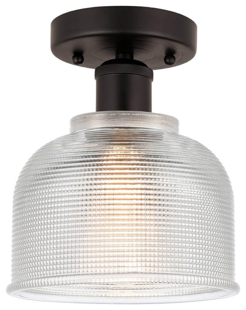 Innovations 616-1F-OB-G412 Dayton 1 Lt 5.5" Semi-Flush Mount, Oil Rubbed Bronze