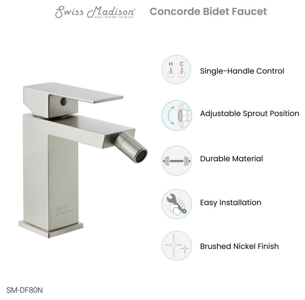 Concorde Bidet Faucet, Nickel