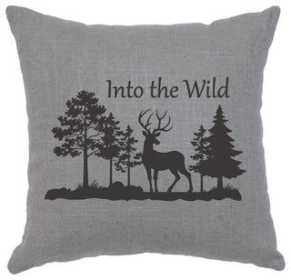 Image Pillow 16x16 Into Wild Linen Gray