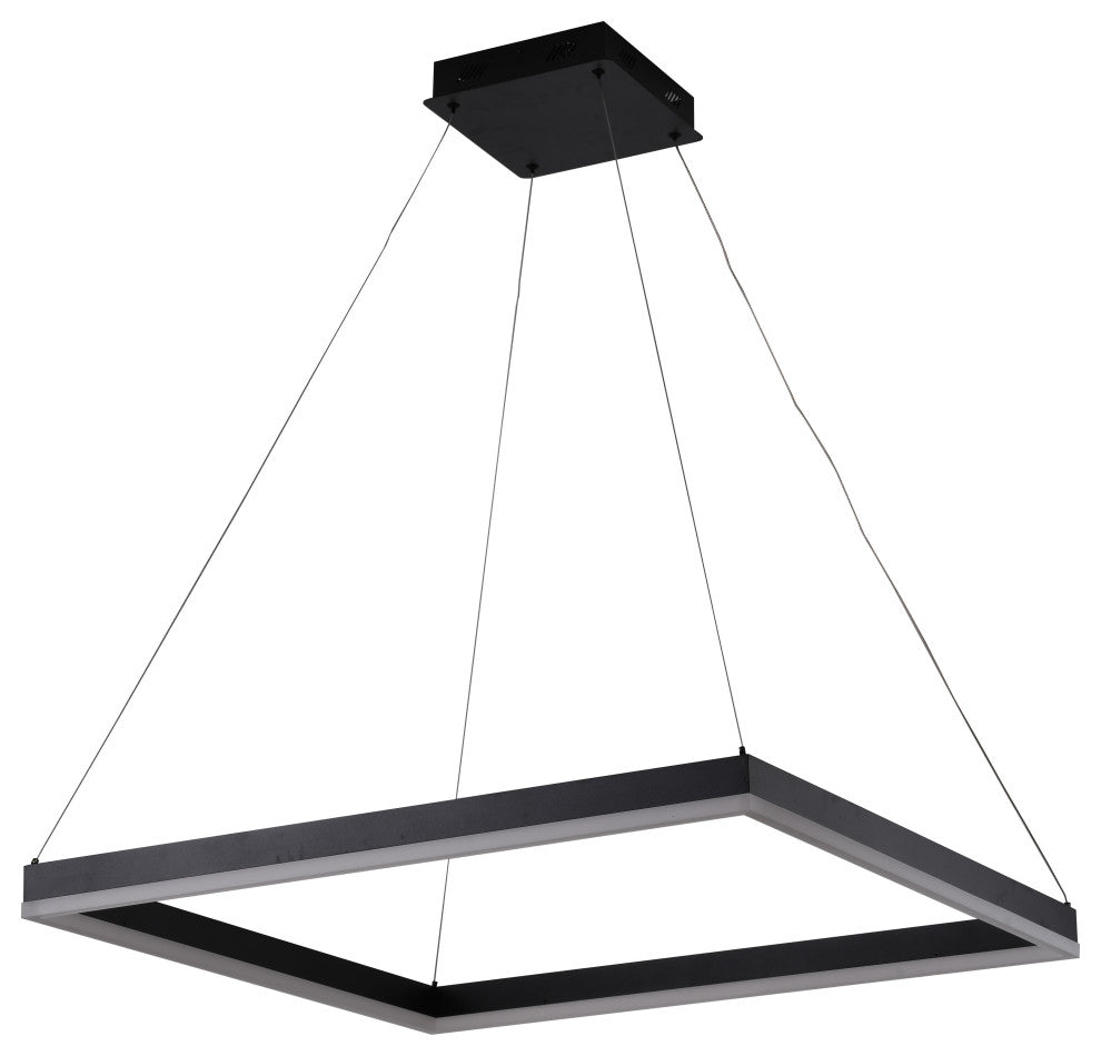Bethel International OP01CUS 30 4 Light LED Chandelier, Matte Black
