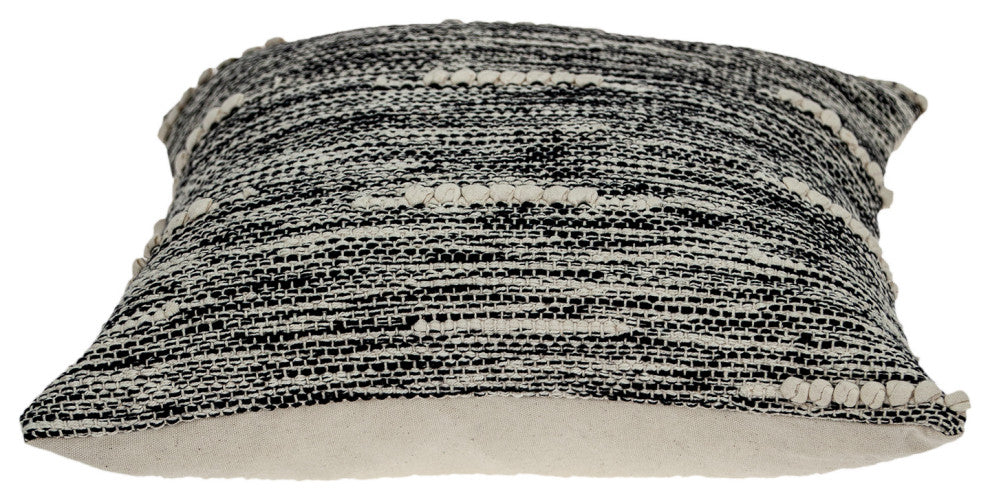 Parkland Collection Fresa Transitional Beige Pillow Cover With Poly Insert, 18"