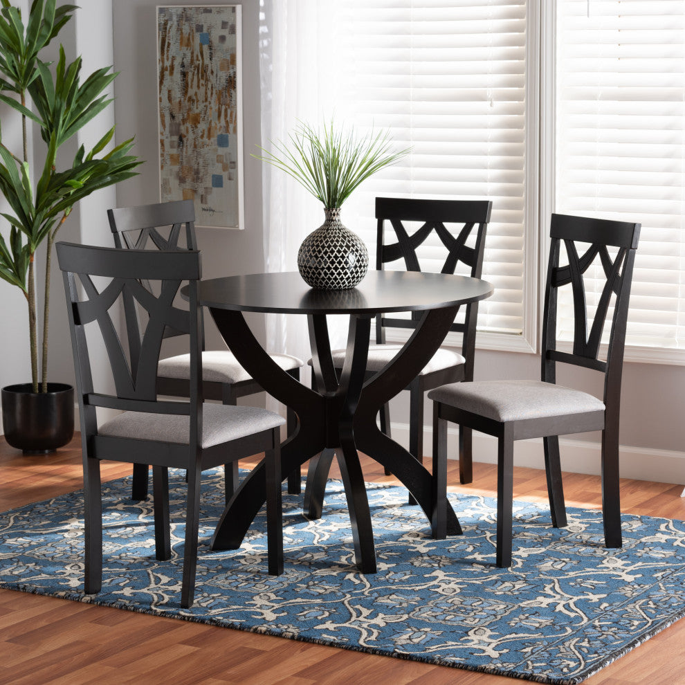Junko Modern 5-Piece Dining Set, Gray
