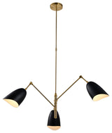Black 3-Light Chandelier