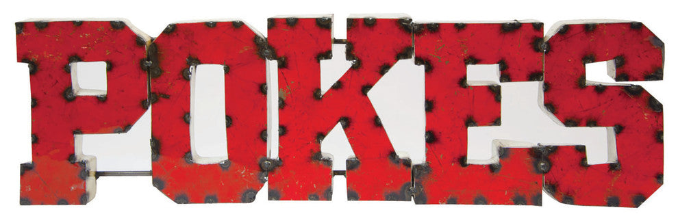 Oklahoma St.  Cowboys Pokes Recycled Metal Wall Decor