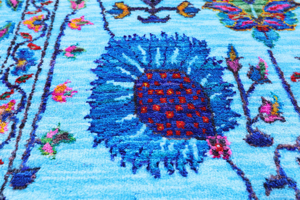 6' 0" X 9' 2" Persian Handmade Wool & Silk Rug - Q15812