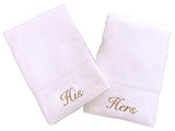 His and His Hand Towels, Set of 2