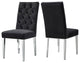 Juno Velvet Dining Chair (Set of 2), Black