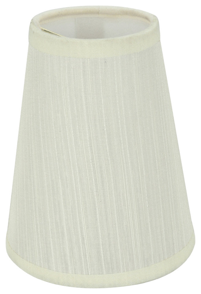 32004-5 Hardback Empire Chandelier Clip On Lamp Shade Off White 2 1/2"x4"x5"