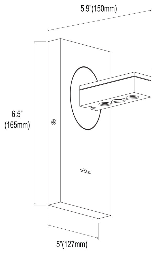 Wall Sconce With Reading Lamp, Silver Finish