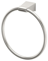 Bleu Towel Ring, Satin Nickel
