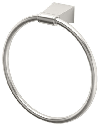 Bleu Towel Ring, Satin Nickel