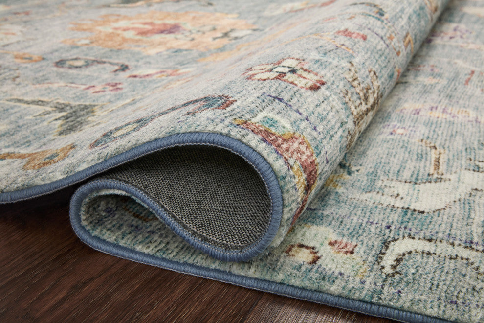 Loloi II Margot Denim / Multi 18" x 18" Sample Rug