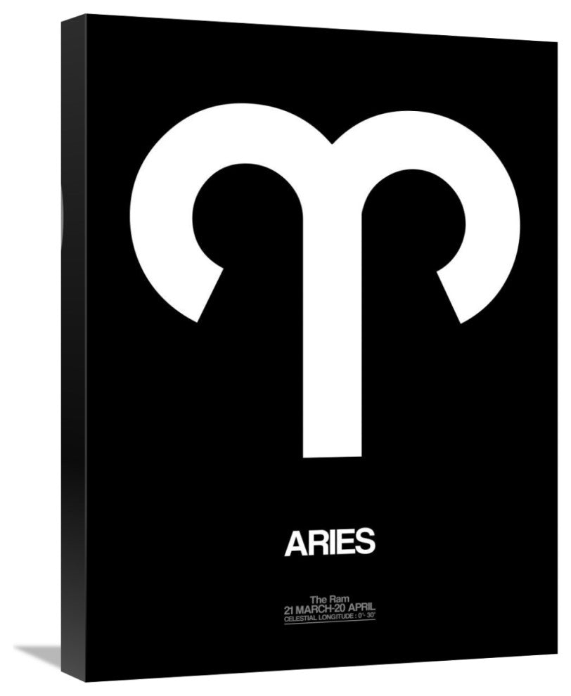 "Aries Zodiac Sign White" Fine Art Print