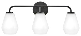 Lark Gio 24" Three-Light Bath Vanity Fixture, Black