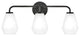 Lark Gio 24" Three-Light Bath Vanity Fixture, Black