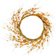 Wispy Orange Buds Flower Wreath, 22"