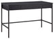 Transitional Desk, Open Frame With Worktop & Handless Drawers, Black