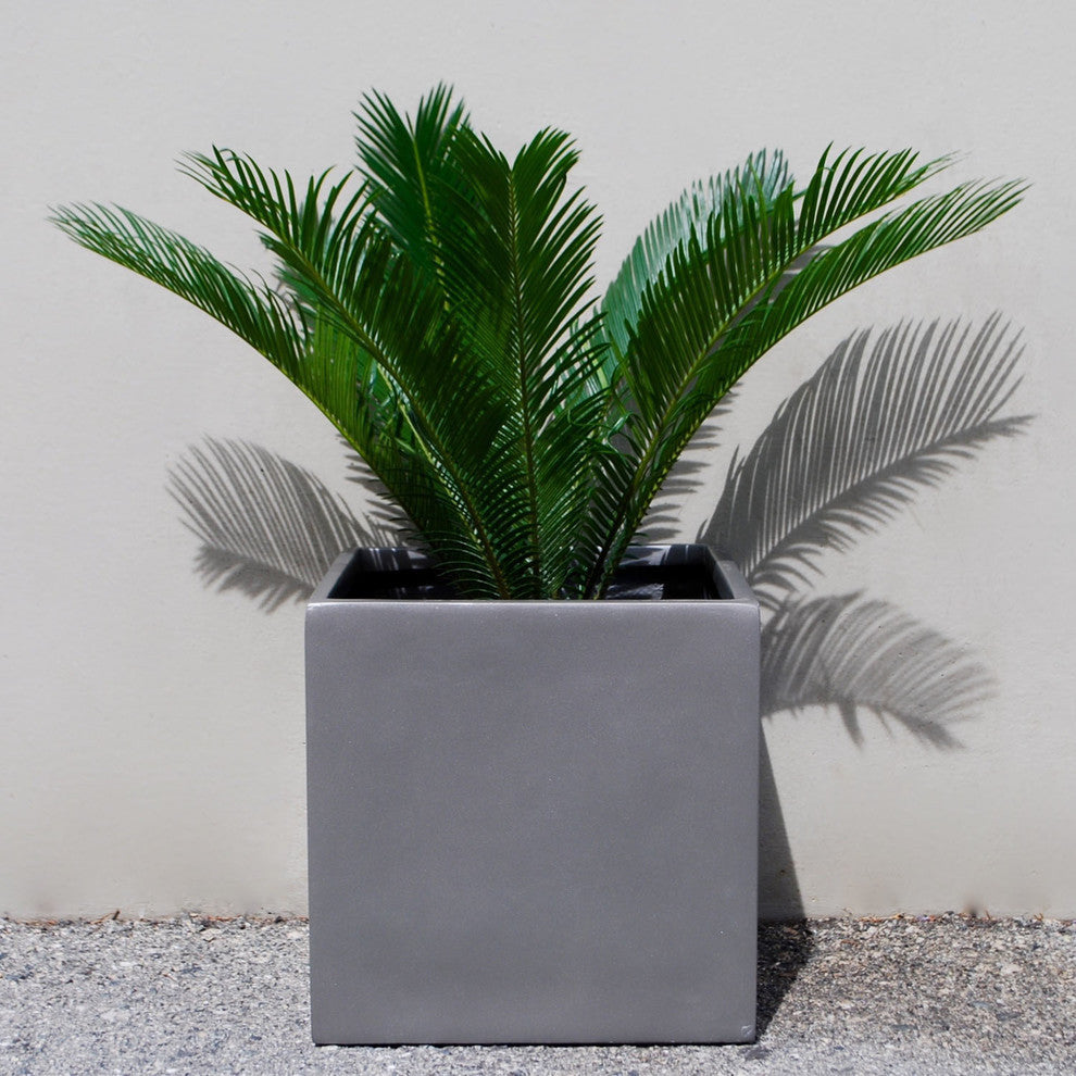 Dixon Square Cube Planter Box, Brown, 12"x12"x12"