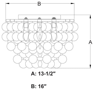 Elsa Capiz Shell 16" 3 Light Flush Mount Natural Brass