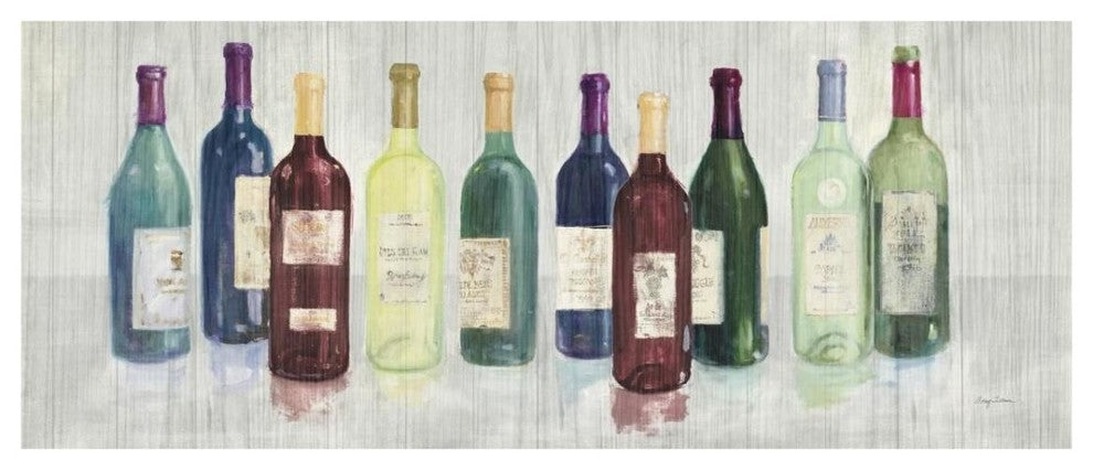 "Keeping Good Company on Wood Red Wine" Paper Print by Avery Tillmon, 32"x14"