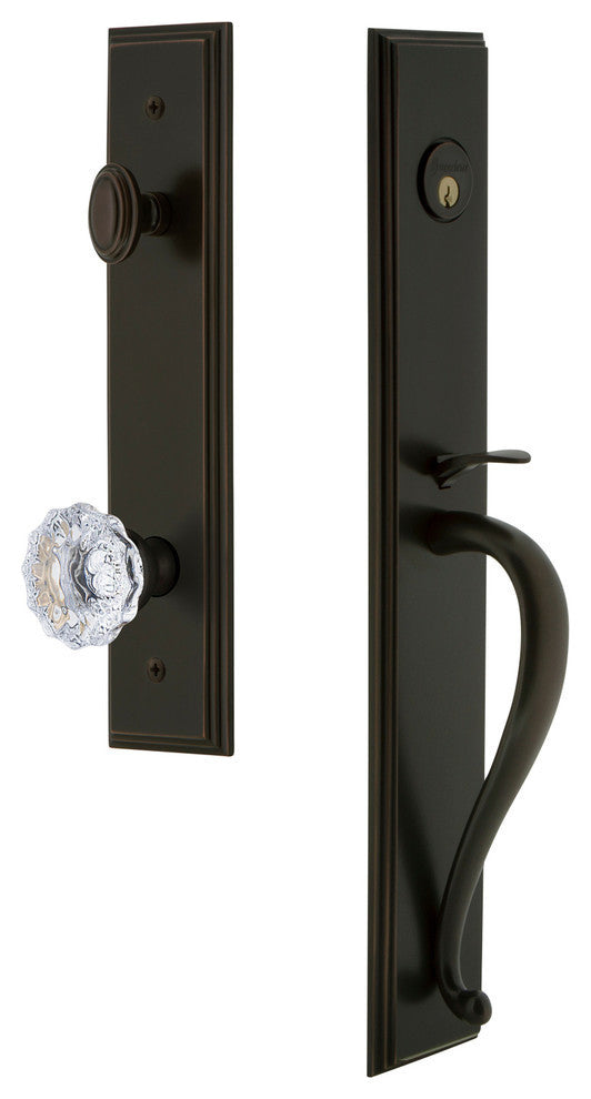 Carre' 1-Piece Dummy Handleset, S Grip and Fontainebleau Knob, 849058