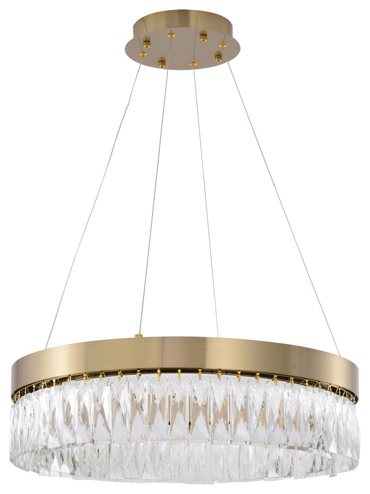 Bethel International FT94C24G 1-Light LED Chandelier, Gold