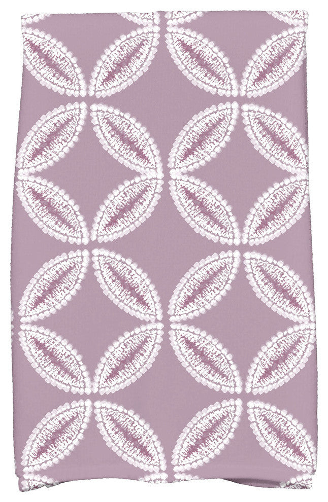 Tidepool, Geometric Print Hand Towel, Lavender