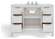 The Ezra Bathroom Vanity, Pure White, 48", Single Sink, Freestanding