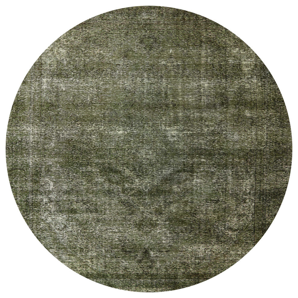 Ahgly Company Indoor Round Mid-Century Modern Area Rugs, 7' Round