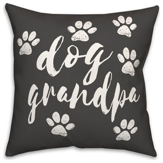 Dog Grandpa Paws 18x18 Spun Poly Pillow