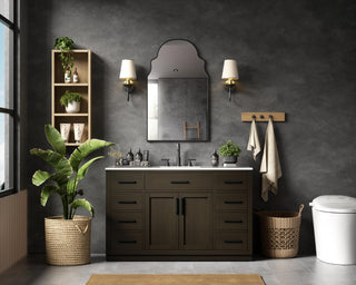 Home Living 54" Single Bathroom Vanity, Mocha Brown
