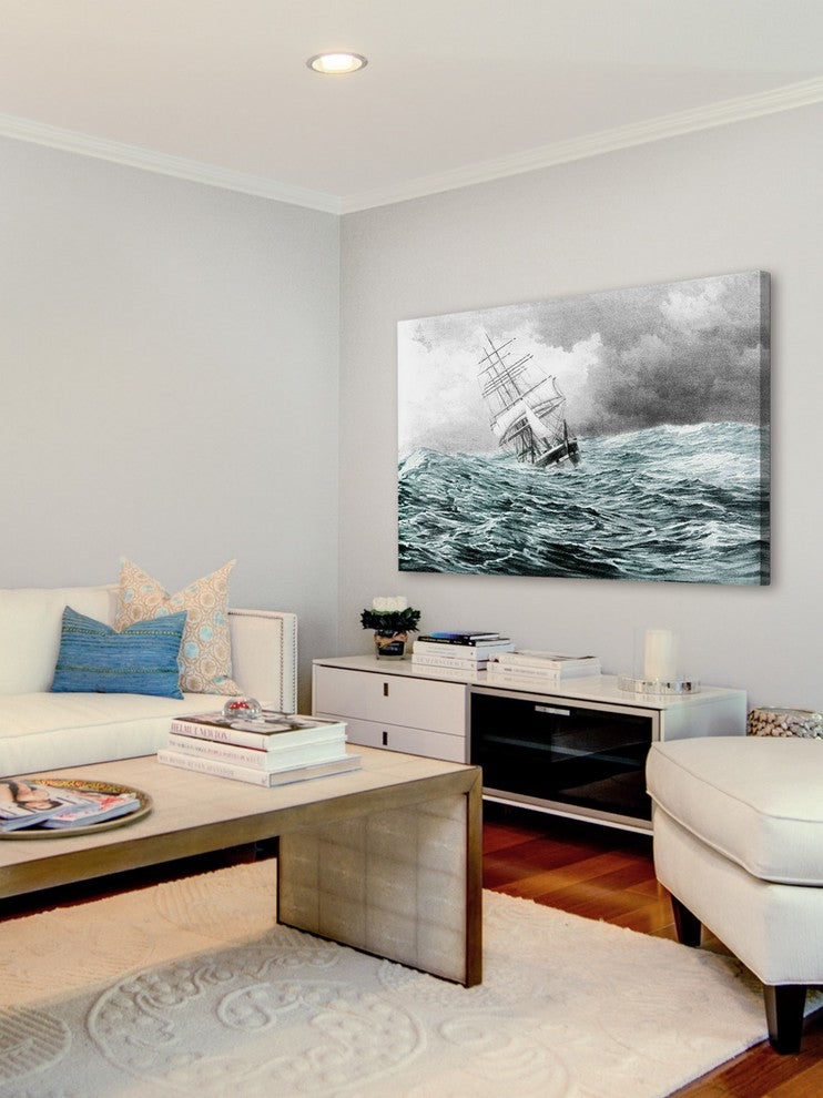 "Rough Waters" Painting Print on Wrapped Canvas