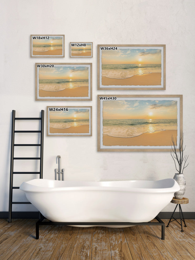 "Breathe in the Sunset" Framed Painting Print, 18x12