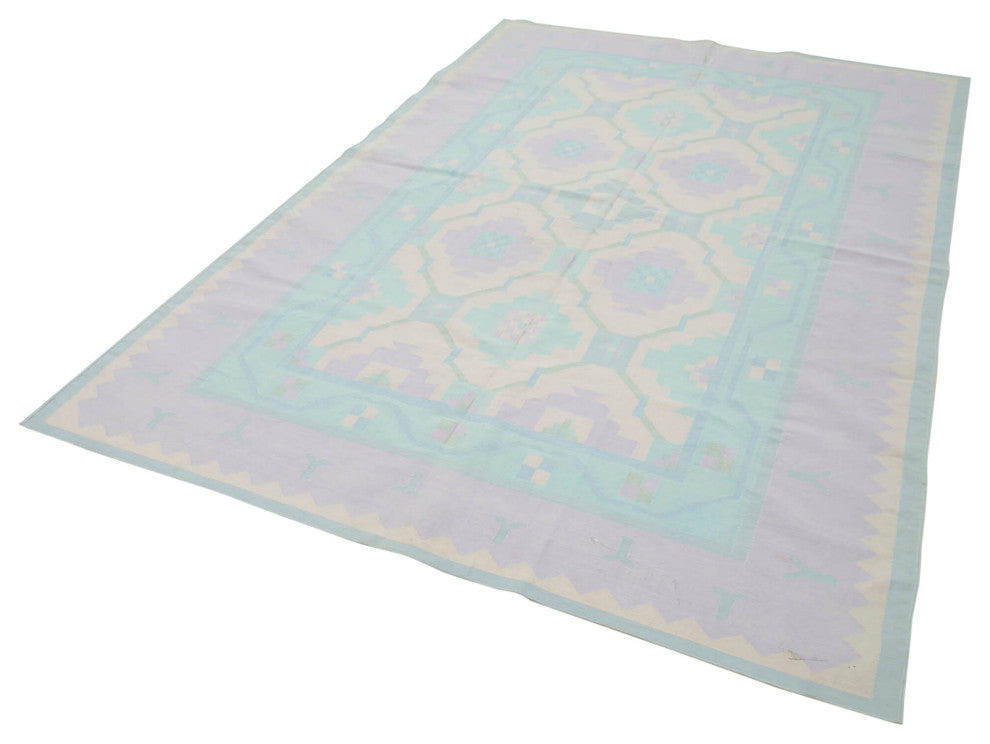 Rug N Carpet - Handmade Wool 5' 10'' x 8' 11'' Flatweave Dhurrie Kilim Rug