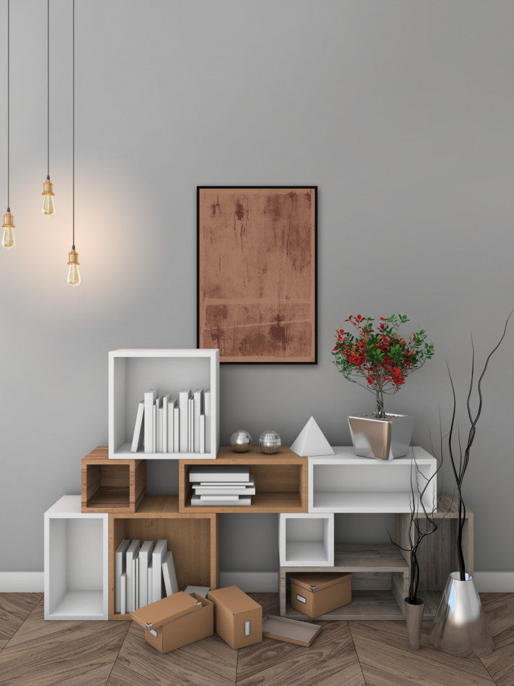 "Extreme Portion" Floater Framed Painting Print on Canvas