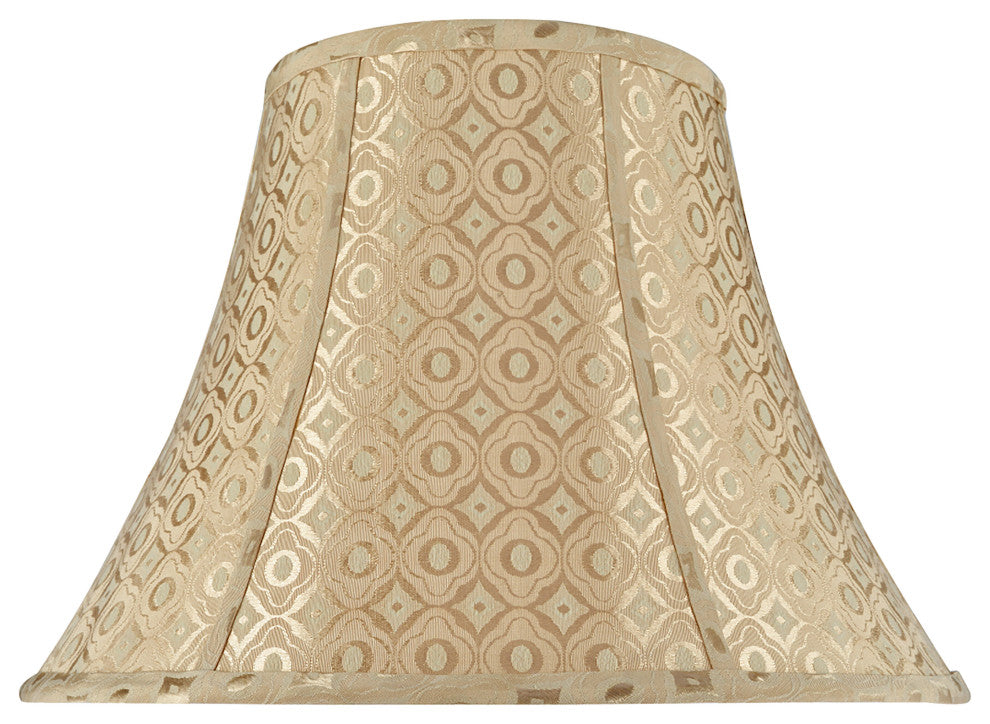 30028 Bell Shape Spider Lamp Shade, Gold, 18" wide, 9"x18"x13"