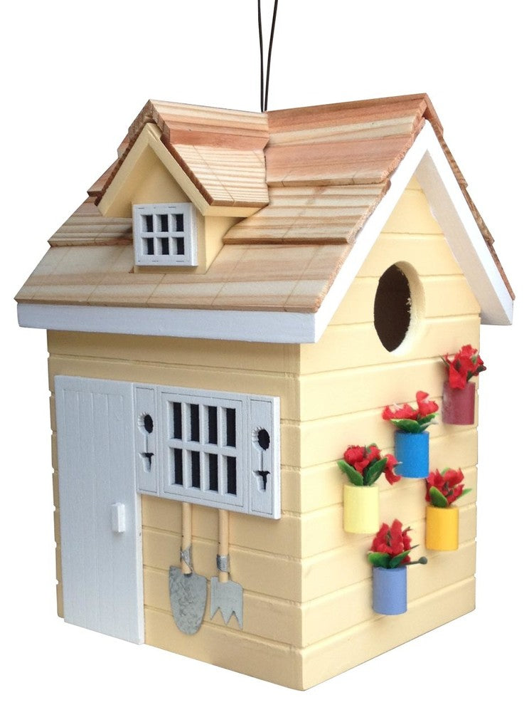 Potting Shed Birdhouse, Yellow