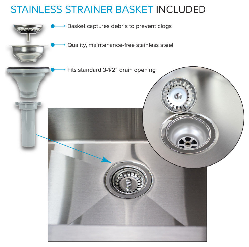 Transolid 24"x22"x35" Steel Laundry Sink Kit, Brushed