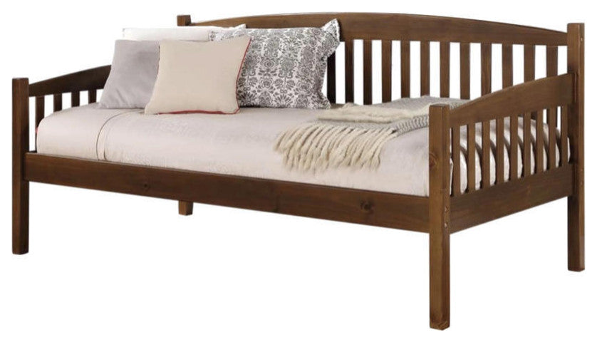 Benzara Elegant Wooden Daybed, Antique Oak Brown
