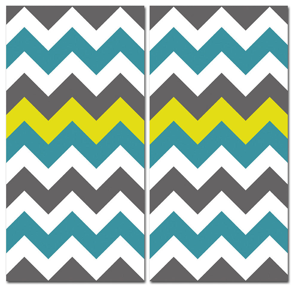 Geometric Study XI Canvas Wall Art 2-Piece Set