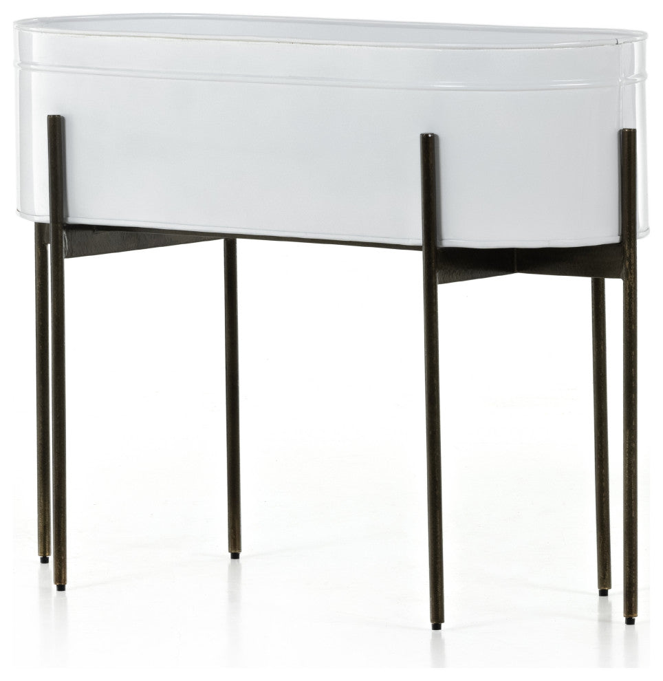 Jed Large Planter-White High Gloss