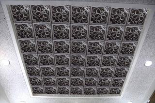 Antique Silver 3D Ceiling Panels, 2'x2', 40 Sq Ft, Pack of 10