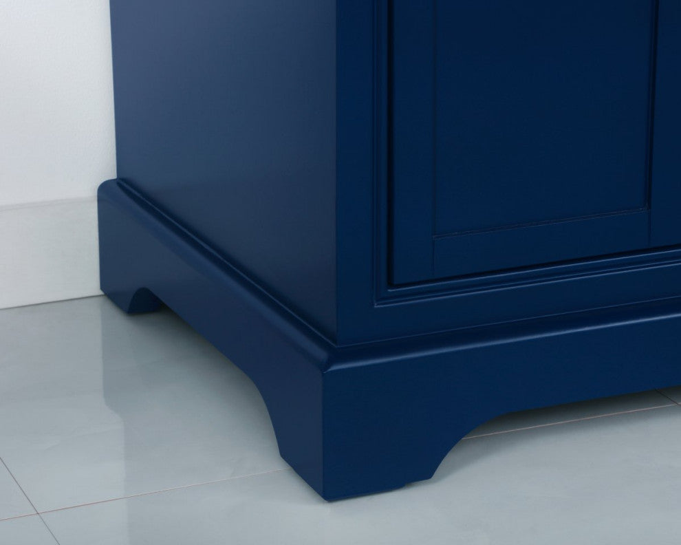 Amber Single Bathroom Vanity, Blue, Blue, 24"