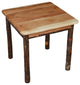 Hickory Solid Wood End Table, Rustic Hickory