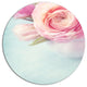 Full Bloom Pink Flowers In Vase, Floral Disc Metal Wall Art, 36"