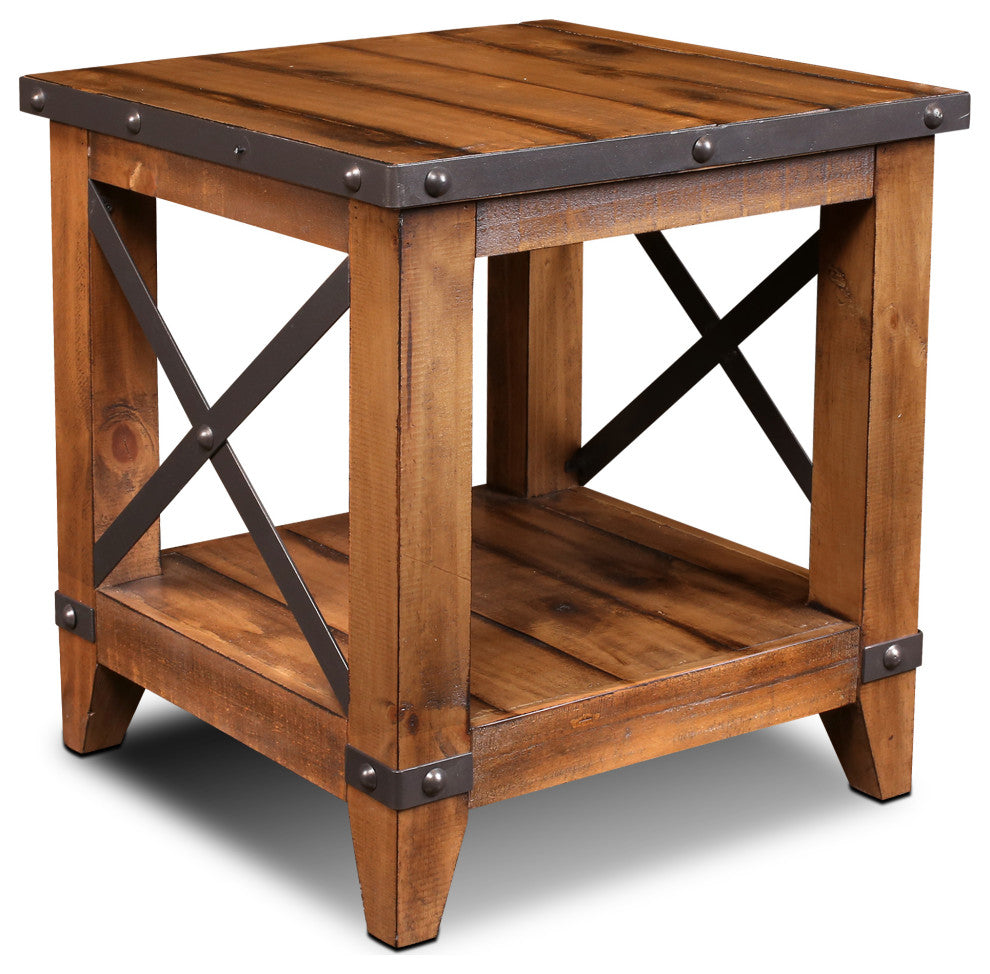 Larson Cross Bar Open End Table