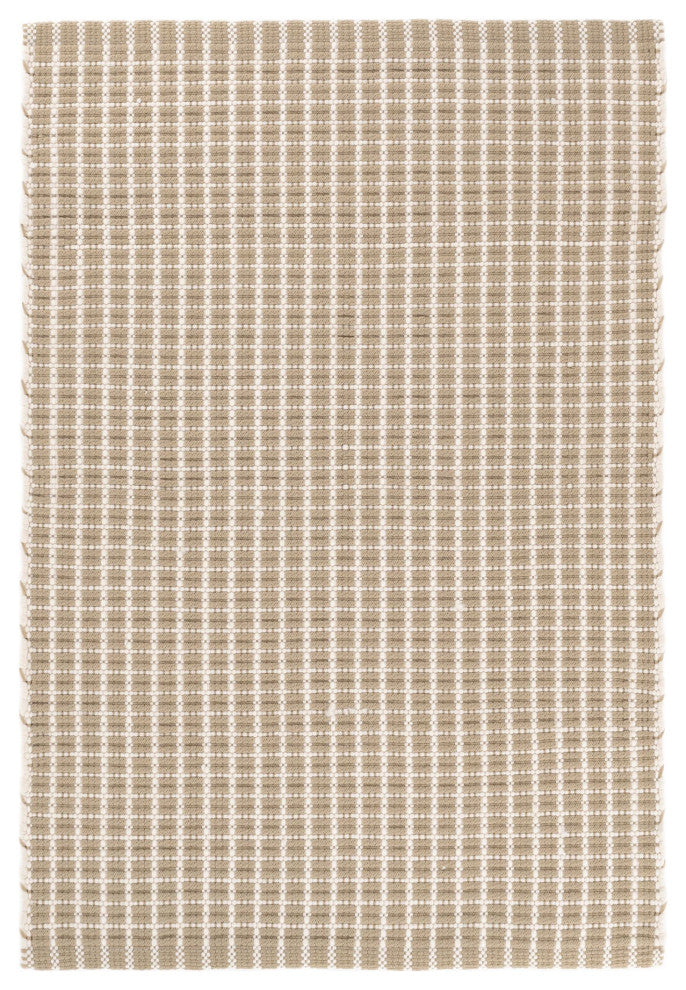 Dash & Albert Gridiron Wheat Handwoven Indoor/Outdoor Rug, Natural, 8' x 10'