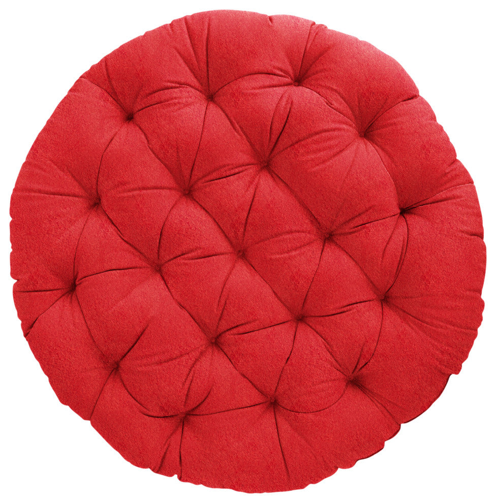 Mozaic Home Suede Pucci Red Round Papasan Cushion 48"