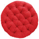 Mozaic Home Suede Pucci Red Round Papasan Cushion 48"