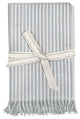 Set of Eight Navy Blue Stripe Napkins